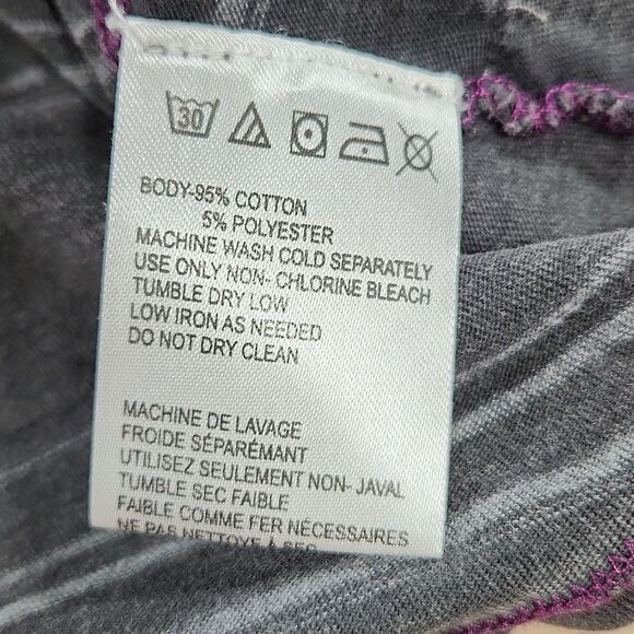 🔹️NWT Urban Outfitters Ecote Gray Striped Long Sleeve Top Large - Picture 9 of 9